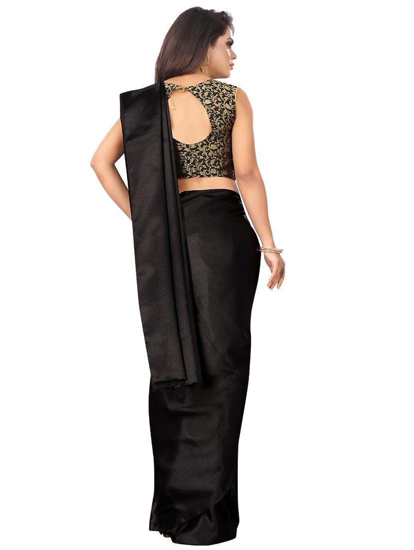 solid plain saree with blouse - 17089002 -  Standard Image - 1