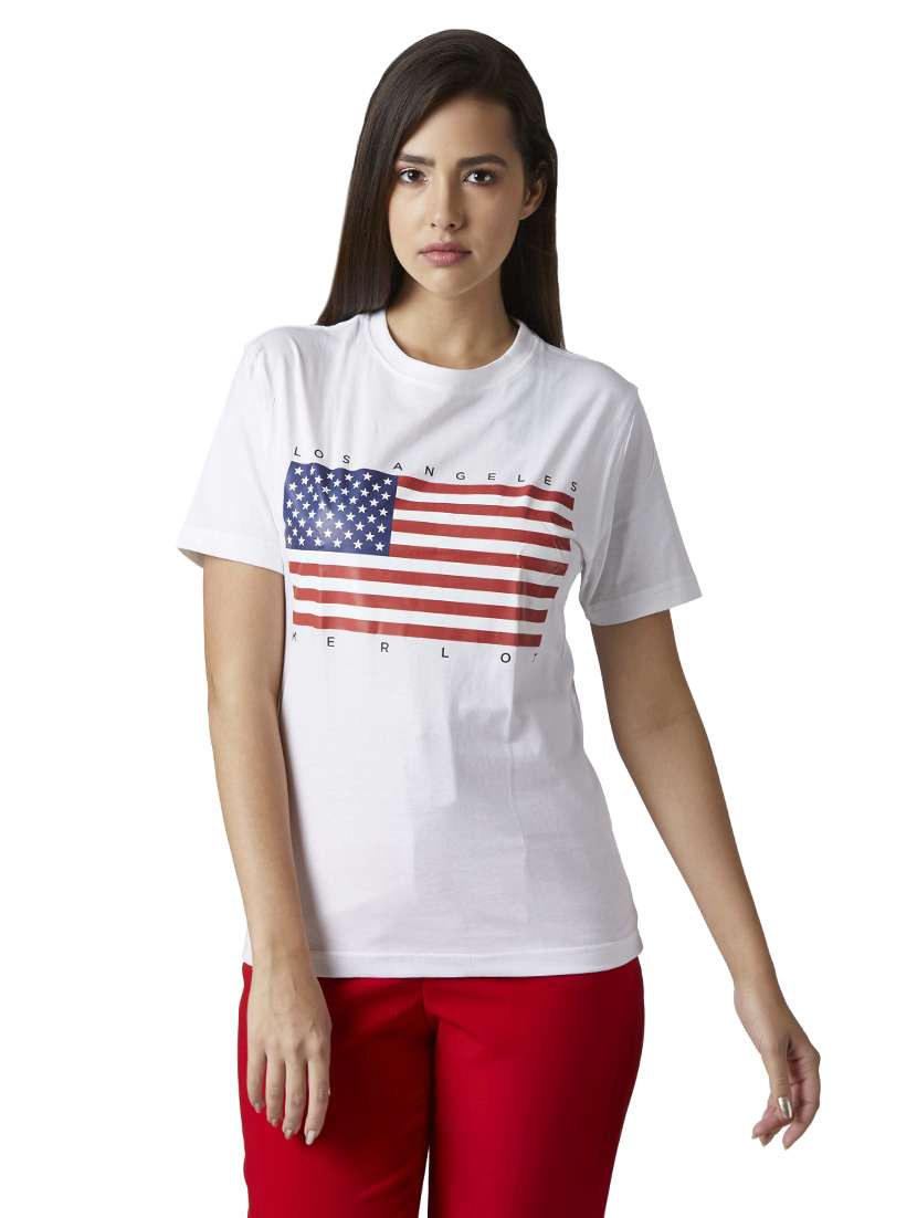 women's striped crew neck t-shirt