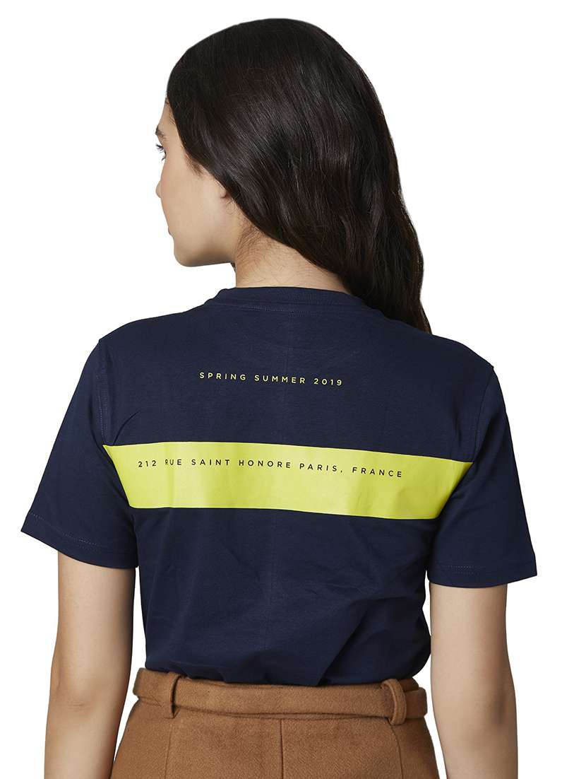 Women's Placement Print Round Neck T-shirt - 17089350 -  Standard Image - 1