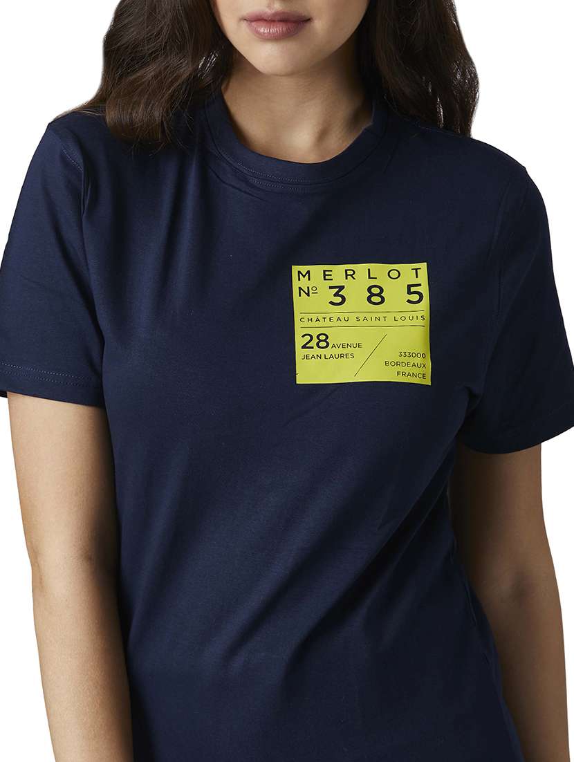 Women's Placement Print Round Neck T-shirt - 17089350 -  Standard Image - 4