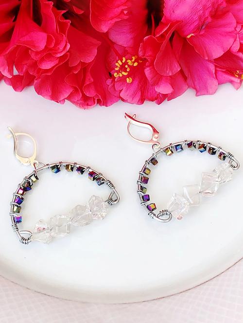 multi colored metal hoop earring - 17089390 - Standard Image - 0