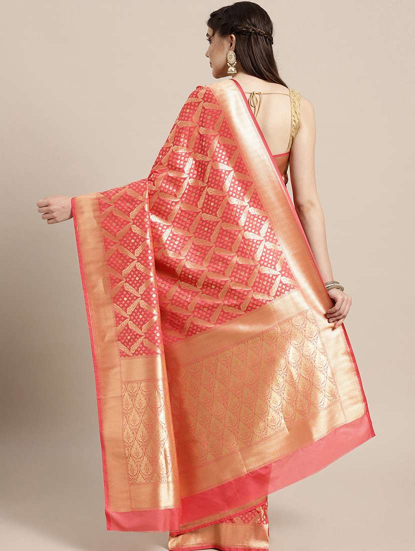 self design kanjivaram saree with blouse - 17089779 -  Standard Image - 1