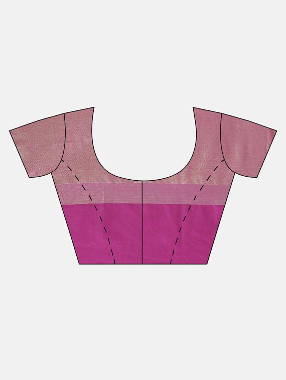 solid woven saree with blouse - 17089866 - Standard Image - 4