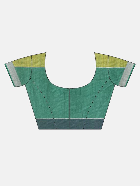 multi colored linen saree with blouse - 17089874 - Standard Image - 4