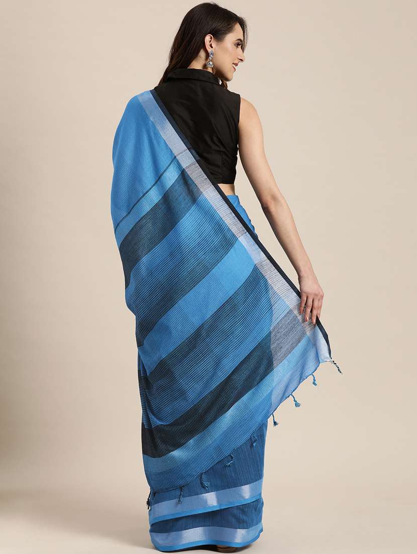 solid jamdani saree with blouse - 17089877 -  Standard Image - 1