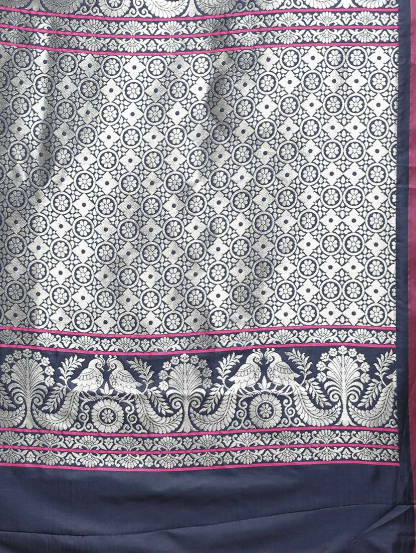 self design banarasi saree with blouse - 17089962 - Standard Image - 4