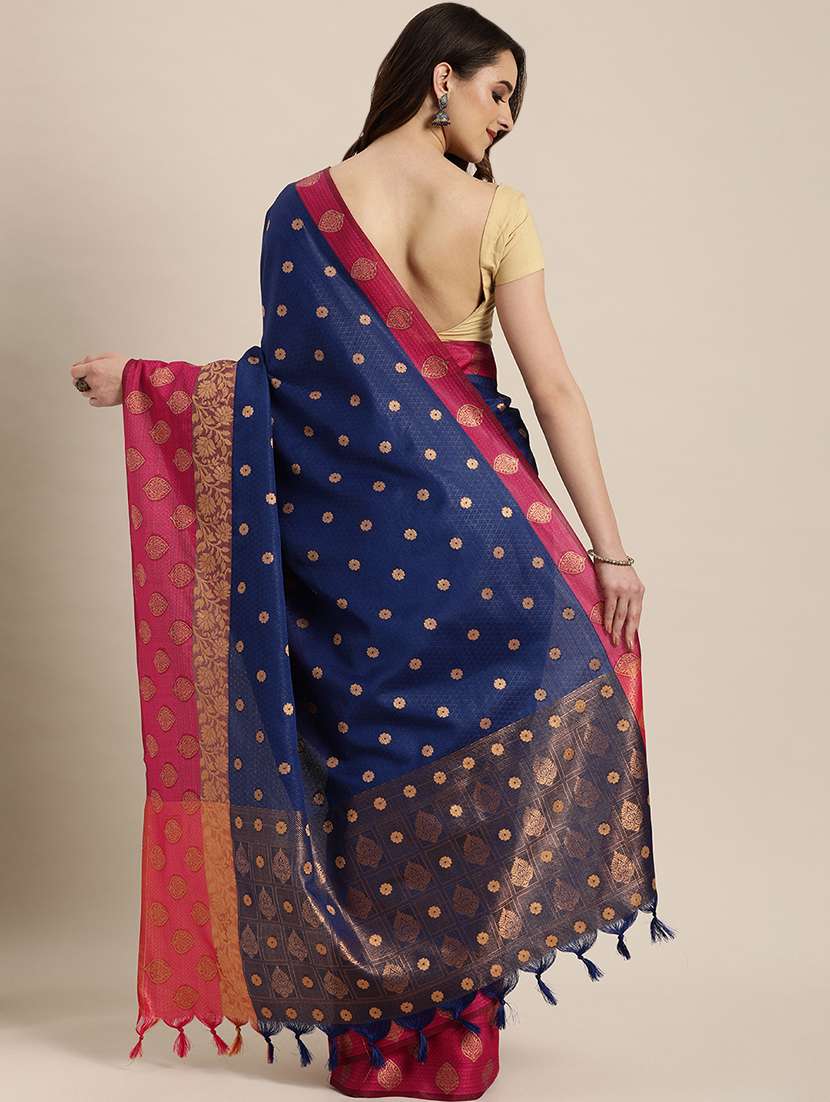 bordered jamdani saree with blouse - 17089989 -  Standard Image - 1