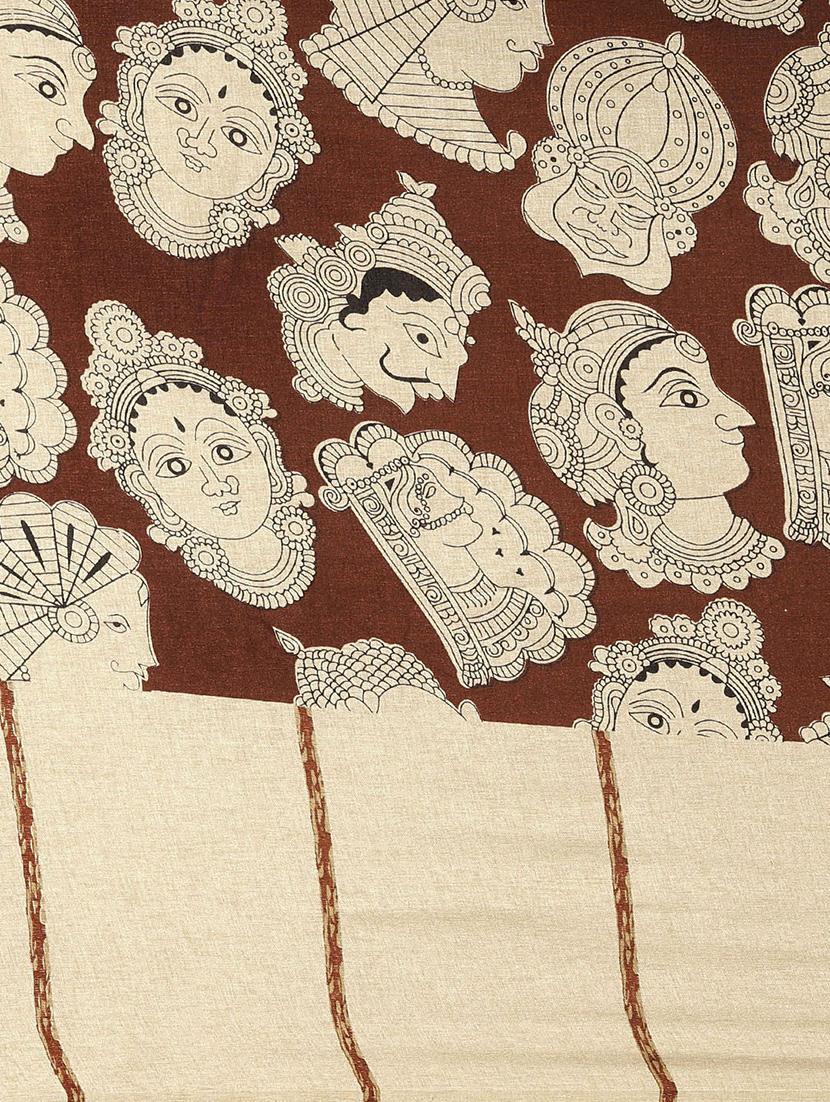 kalamkari chanderi saree with blouse - 17090013 - Standard Image - 4