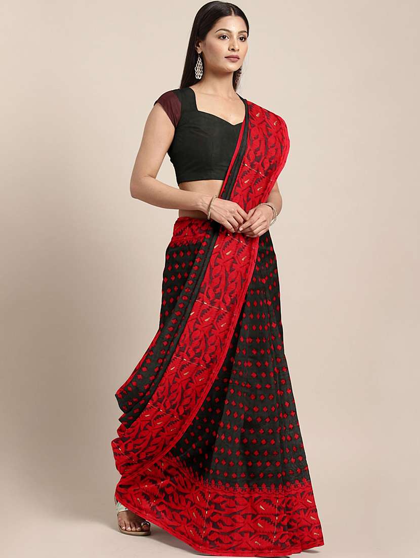 self design jamdani saree