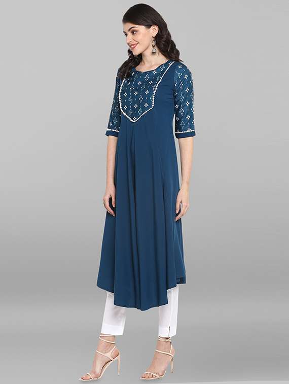 women's flared kurta - 17097770 -  Standard Image - 1