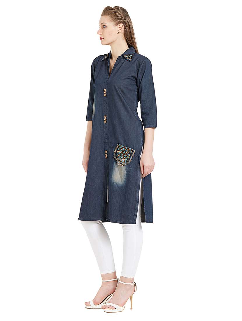 women's straight kurta - 17097777 -  Standard Image - 1