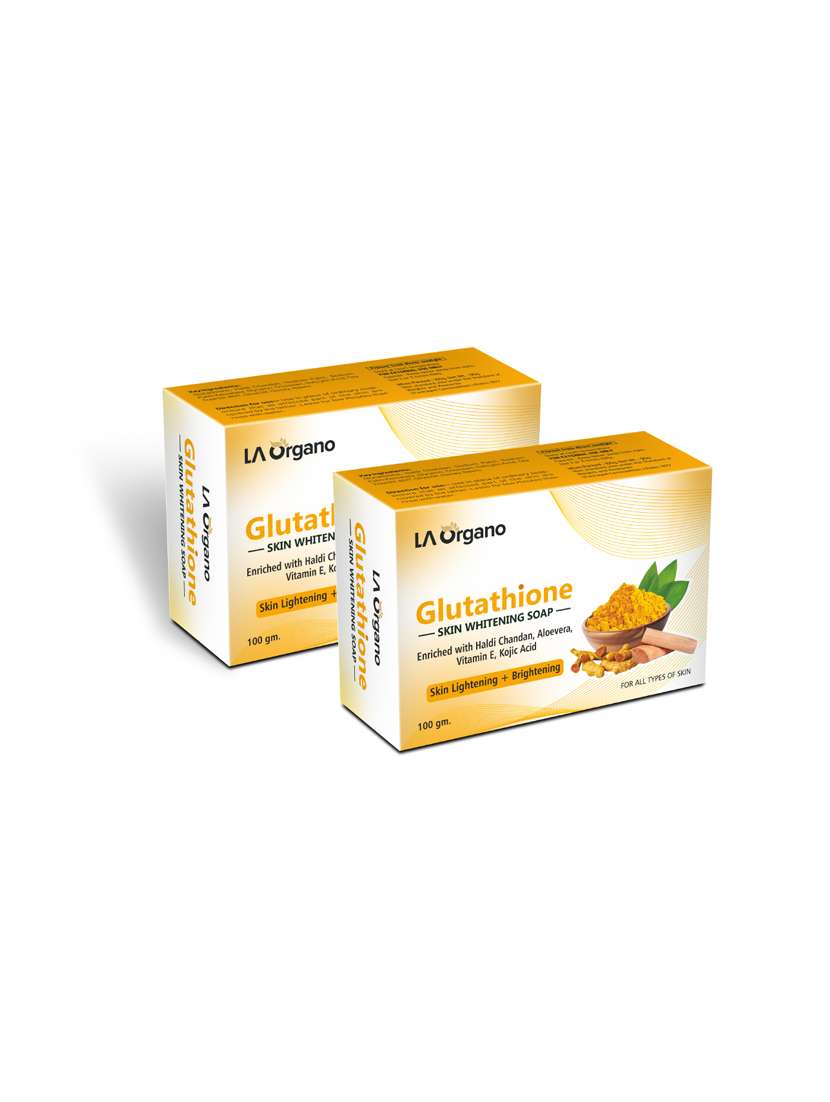 la organo glutathione handi chandan skin lightening & brightening soap for all skin type (100gm) pack of 2