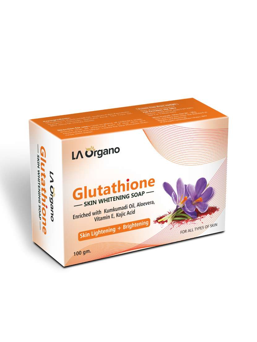 la organo glutathione kumkumadi skin lightening & brightening soap for all skin type (100gm) pack of 1