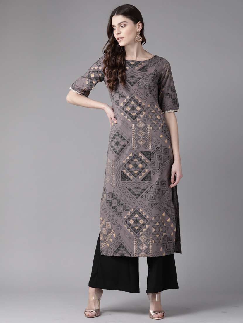 geometrical straight kurta