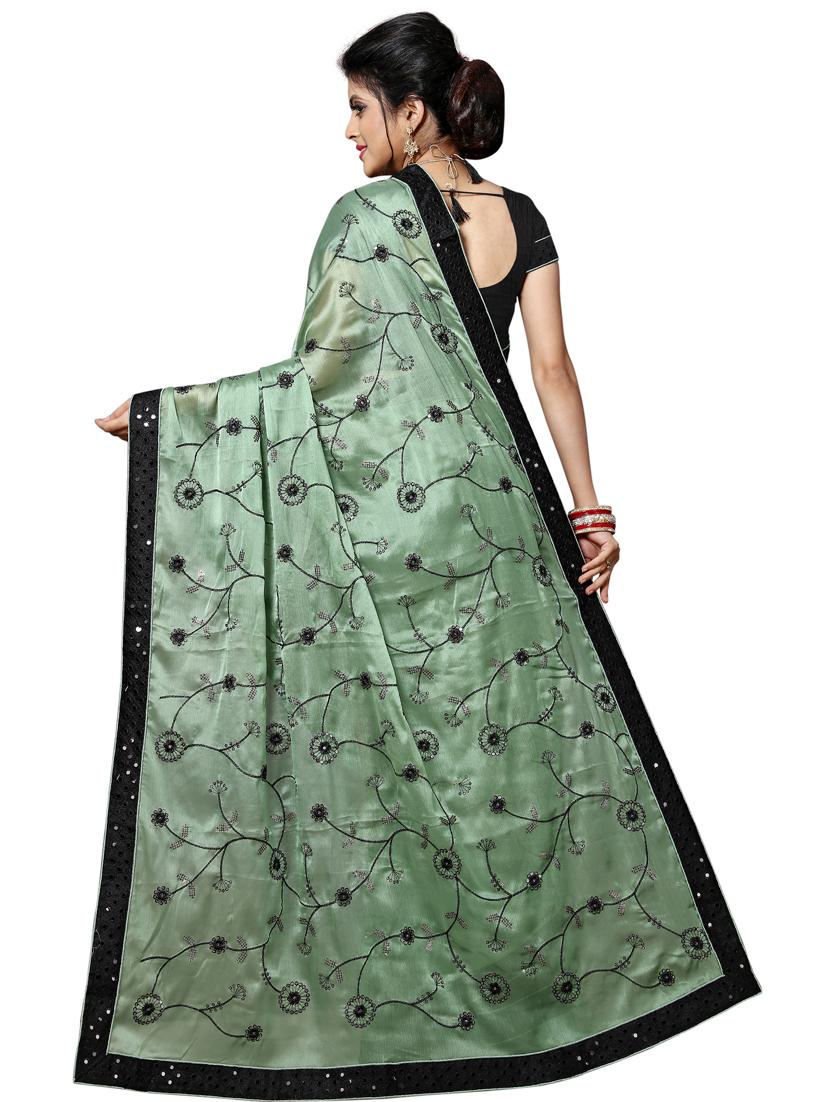 bordered embroidered saree with blouse - 17100502 -  Standard Image - 1