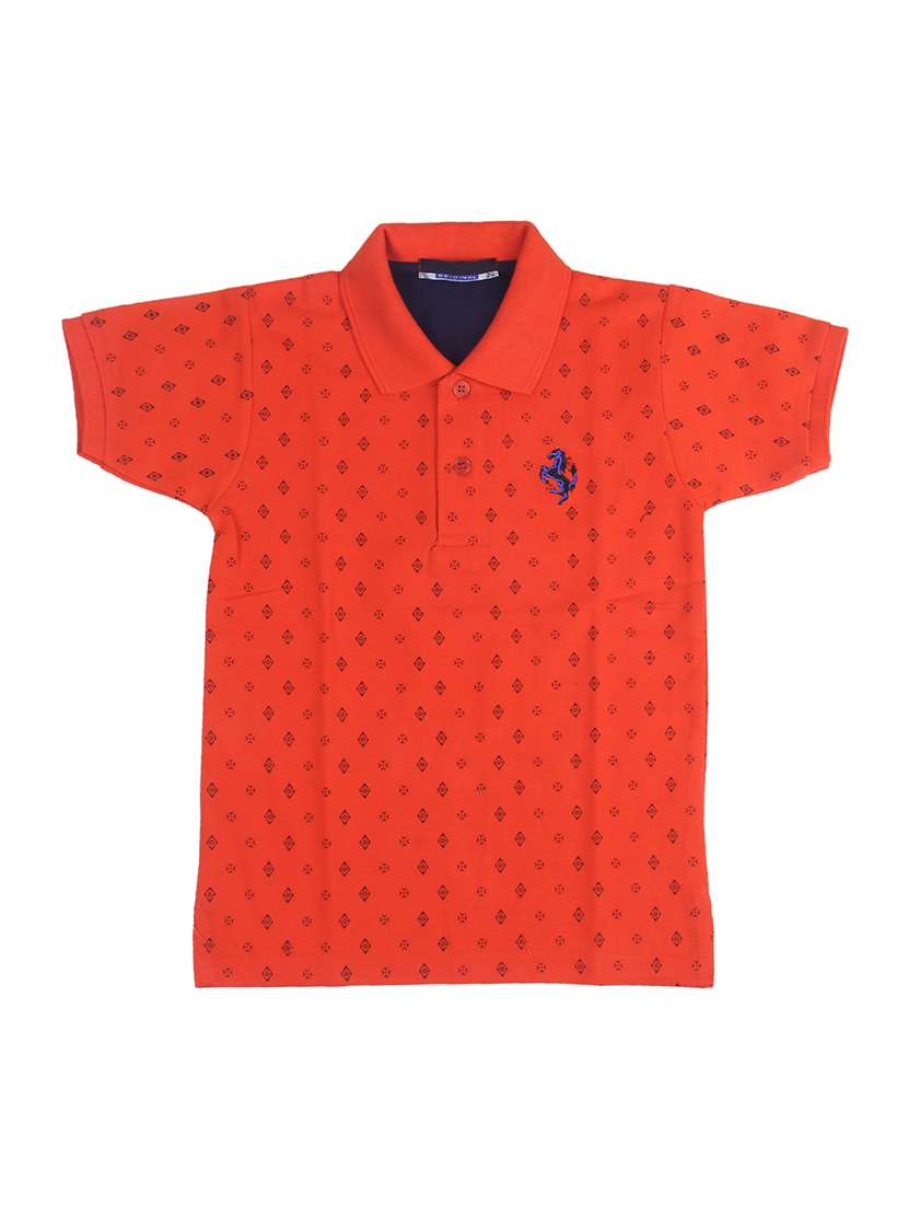 orange cotton t-shirt