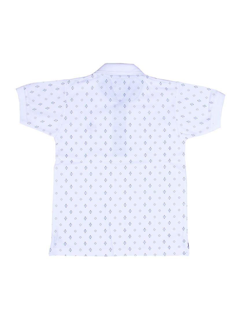 light blue printed polo neck t-shirt - 17100837 - Standard Image - 1
