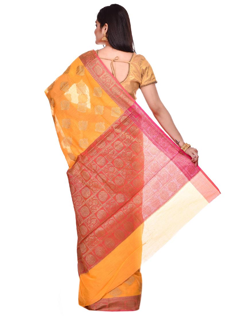 self design banarasi saree with blouse - 17100929 - Standard Image - 1