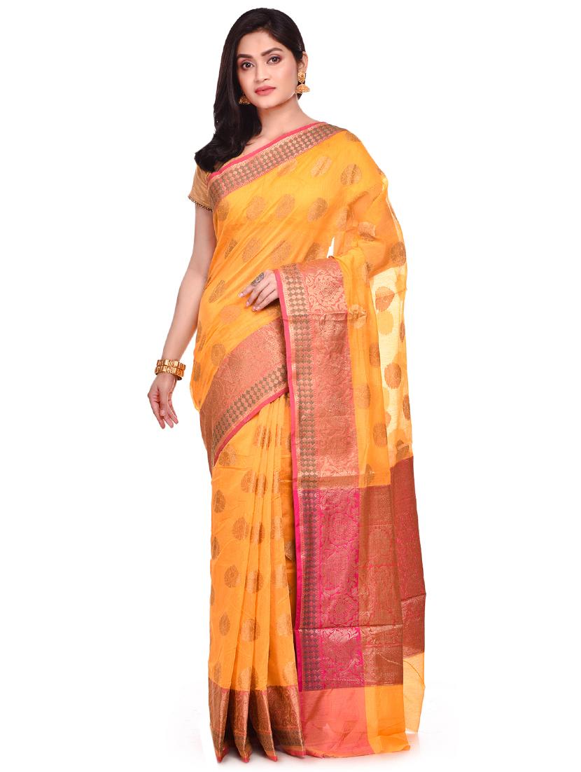 self design banarasi saree with blouse - 17100933 -  Zoom Image - 0