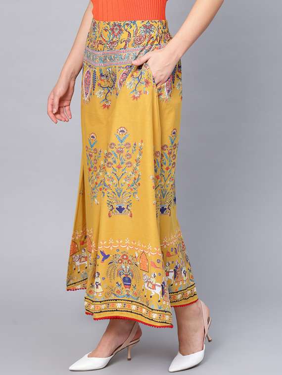 printed flared palazzo - 17101835 -  Standard Image - 1