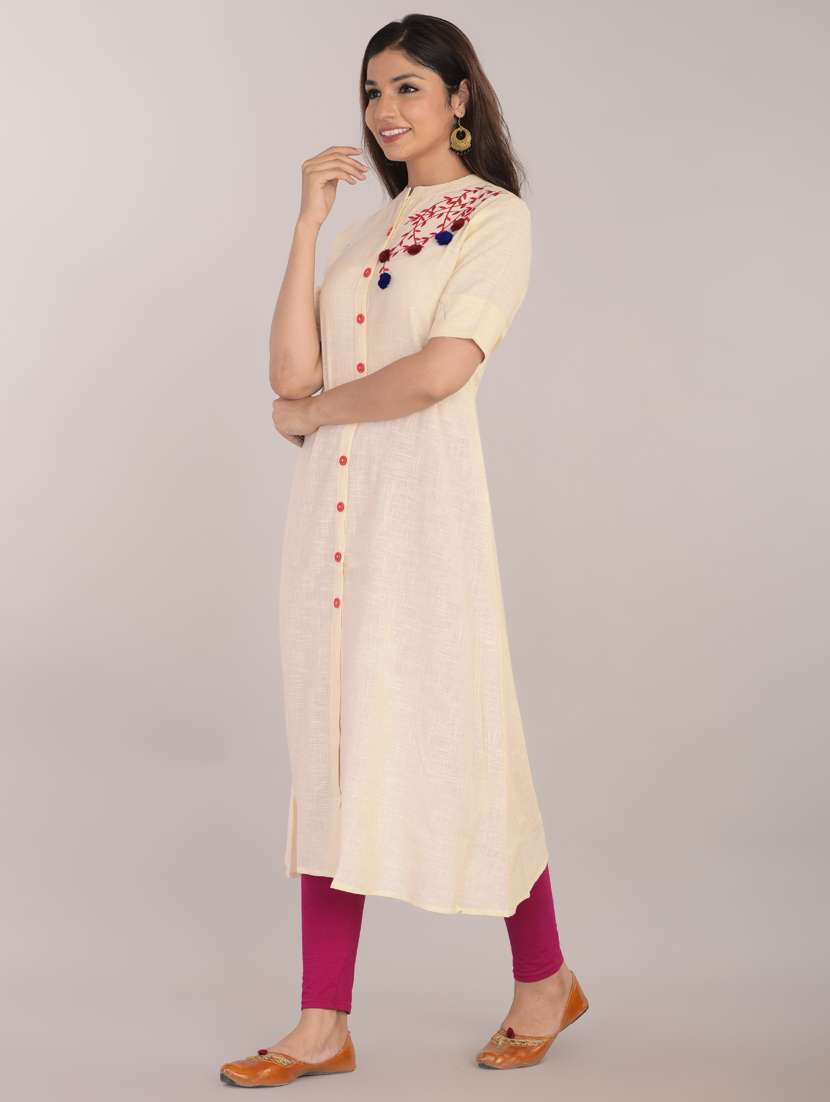 women's front slit kurta - 17101990 -  Standard Image - 1