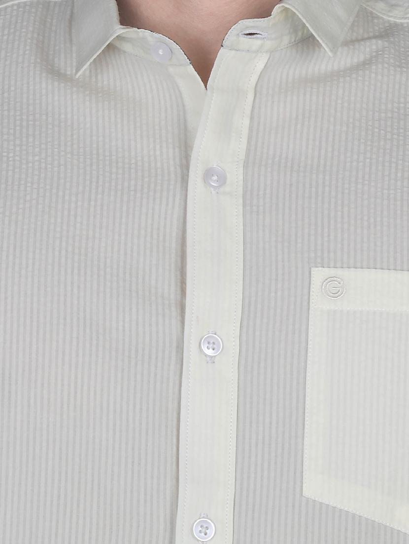 white striped casual shirt - 17102370 - Standard Image - 4