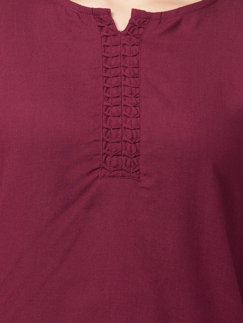 pin tuck detail solid top - 17104117 - Standard Image - 4