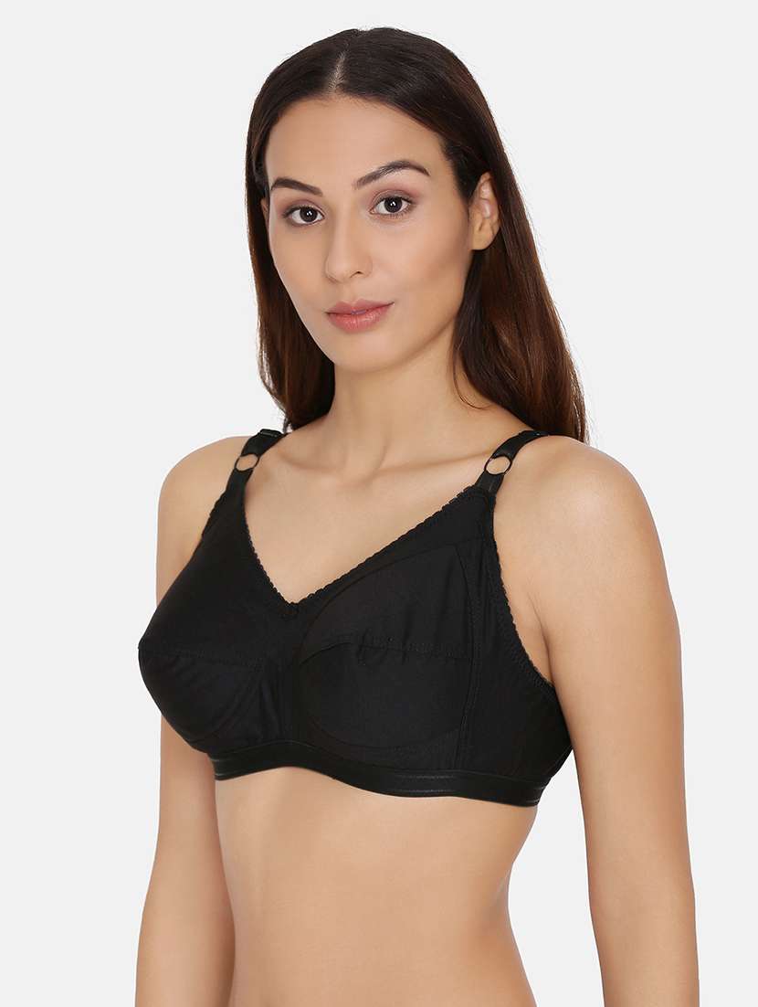 black solid minimizer bra - 17104858 - Standard Image - 1