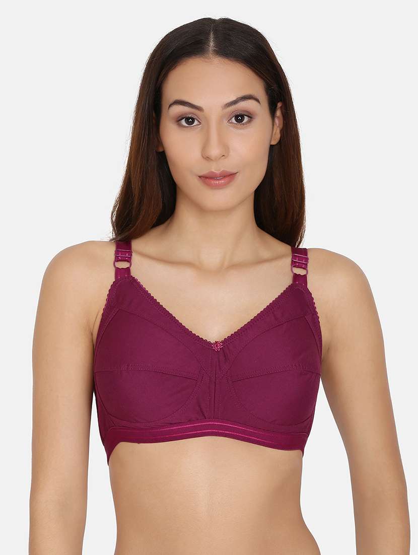 purple solid  minimizer bra