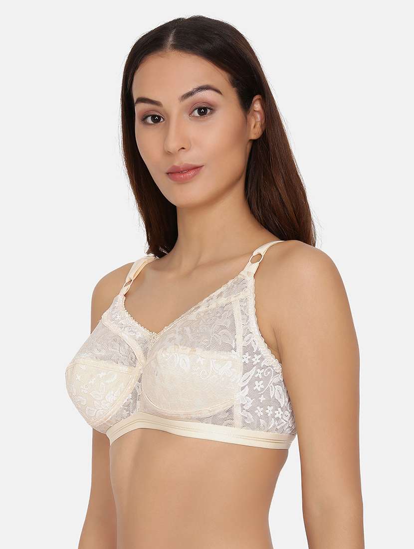 beige lace minimizer bra - 17104861 -  Standard Image - 1