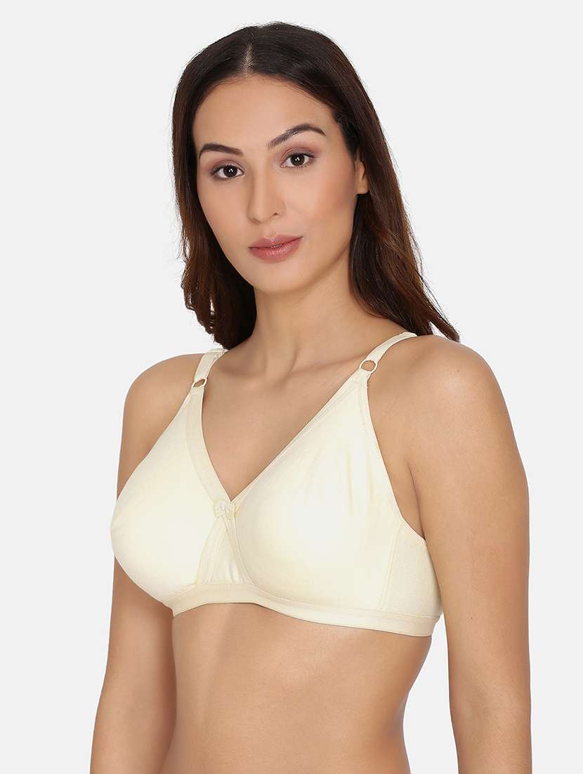 beige solid minimizer bra - 17104868 -  Standard Image - 1