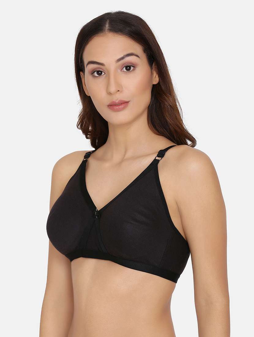 black solid minimizer bra - 17104872 -  Standard Image - 1