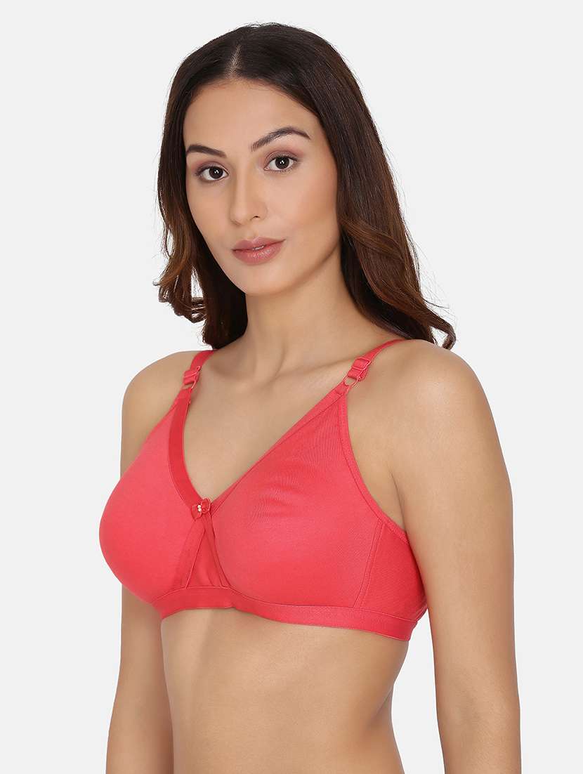 pink solid minimizer bra - 17104877 -  Standard Image - 1
