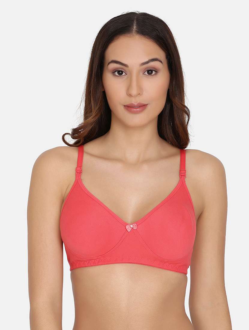 pink solid t-shirt bra