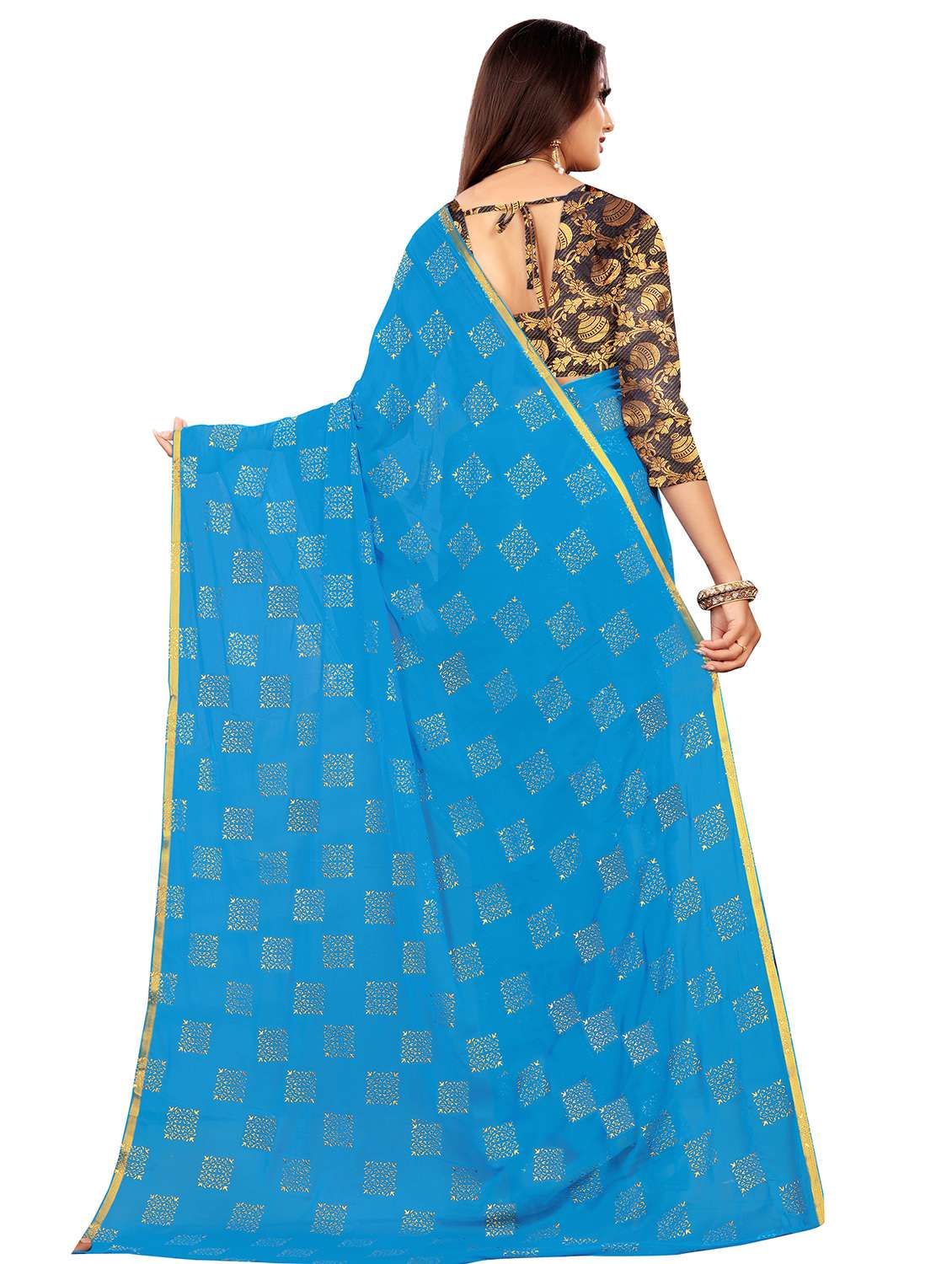 women's embellished saree with blouse - 17106140 -  Standard Image - 1