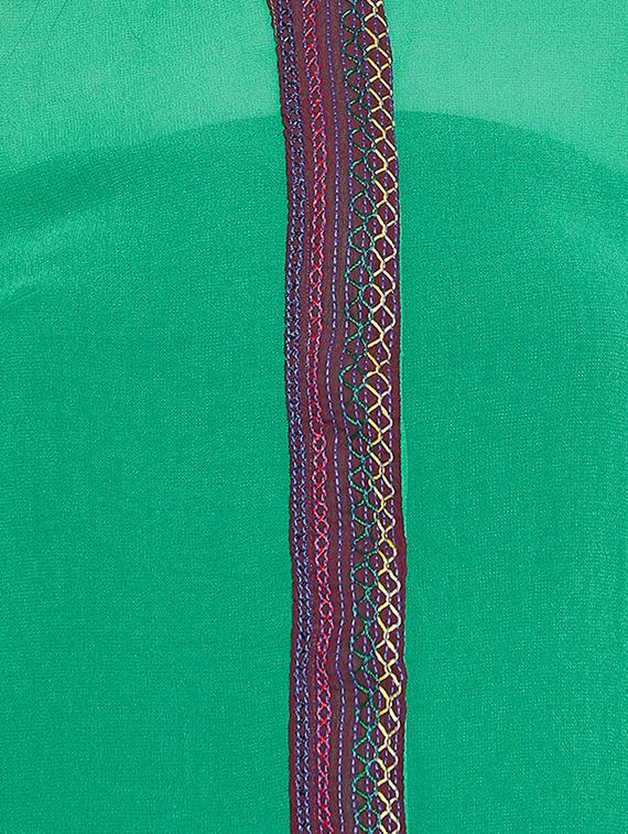 mandarin neck georgette tunic - 17106219 - Standard Image - 4