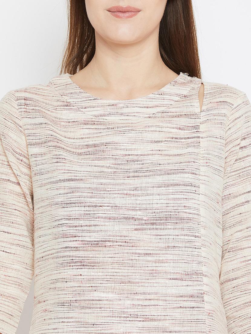multi colored khadi cotton regular tunic - 17106261 - Standard Image - 4