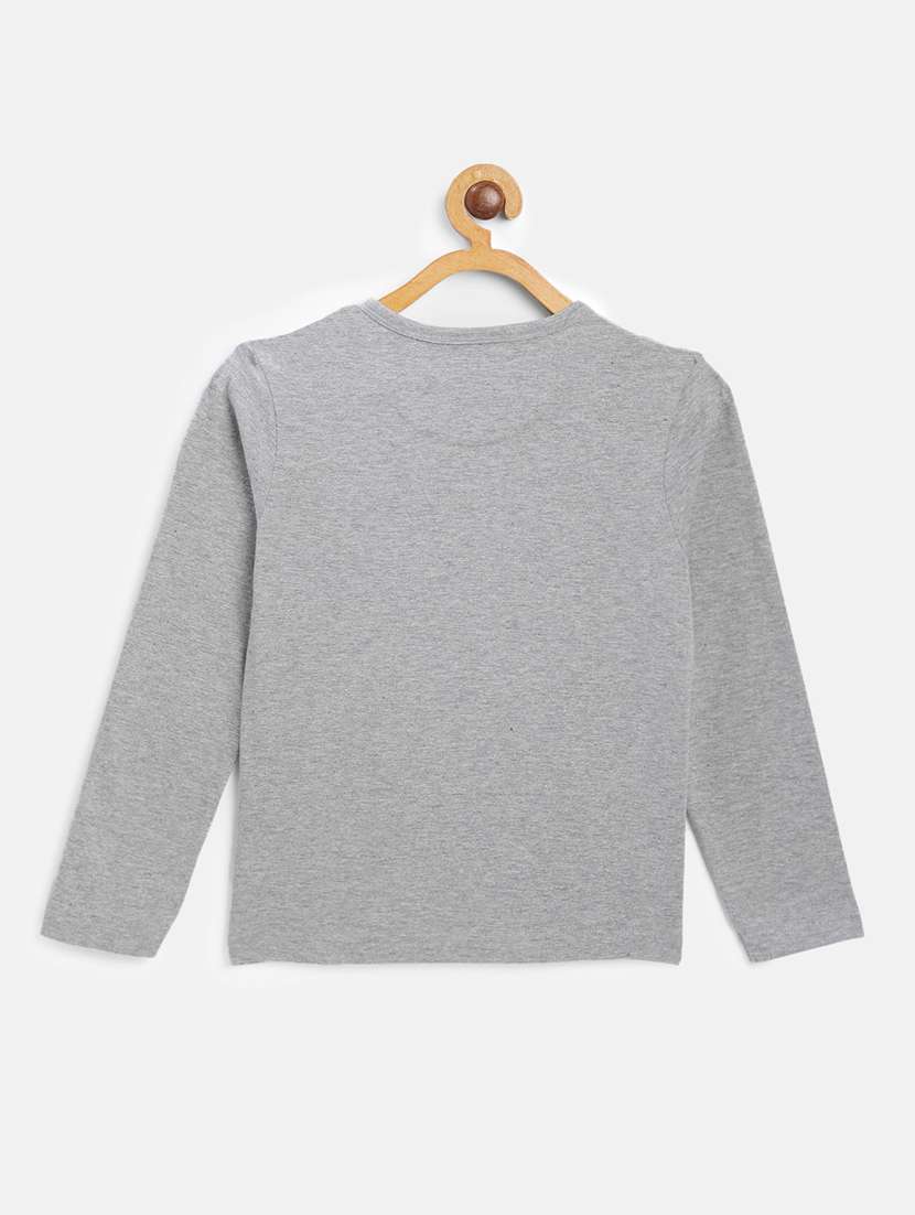 Grey Cotton Tshirt - 17107459 -  Standard Image - 1