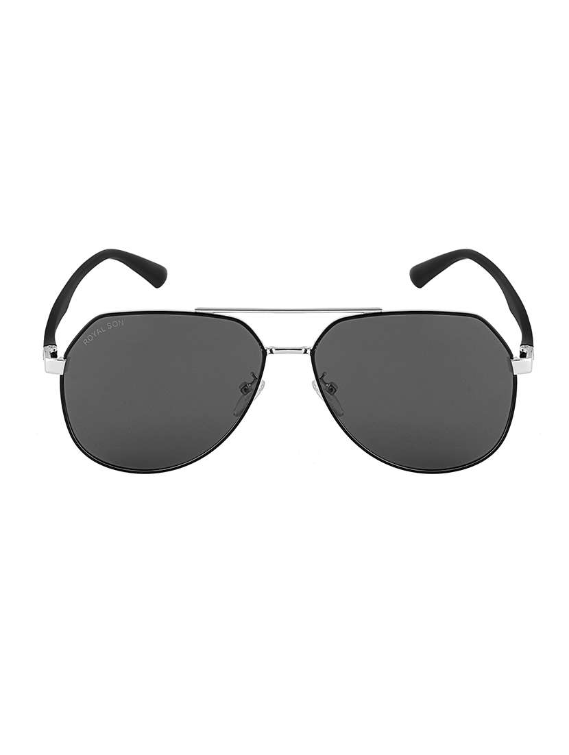 royal son uv protected hd polarized men sunglasses - black