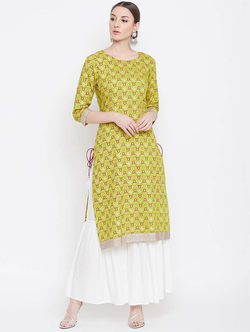 printed kurta sharara set