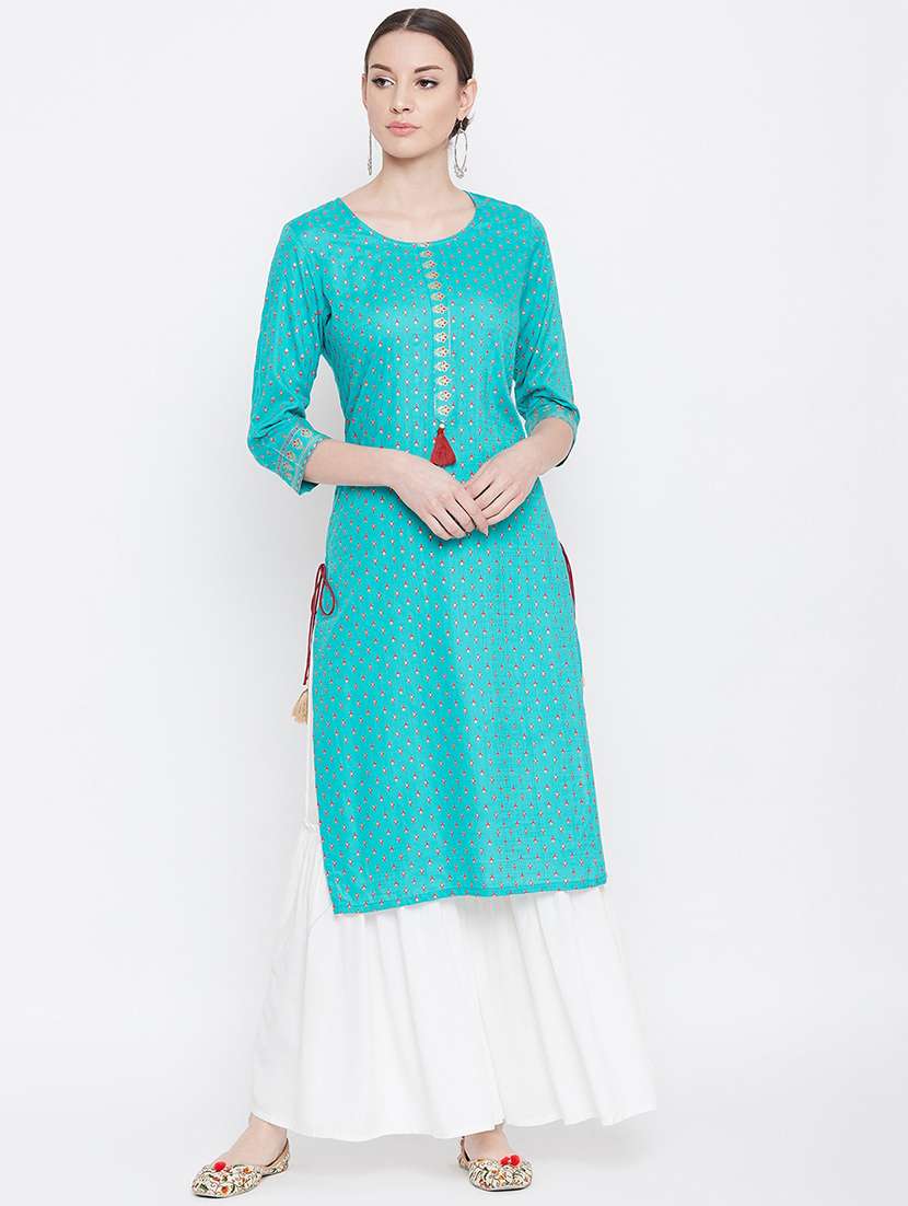 printed kurta sharara set