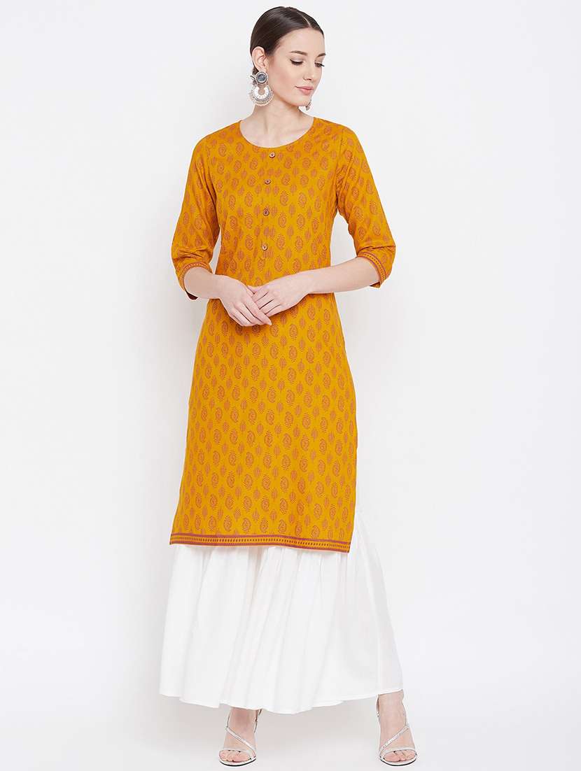 printed kurta sharara set
