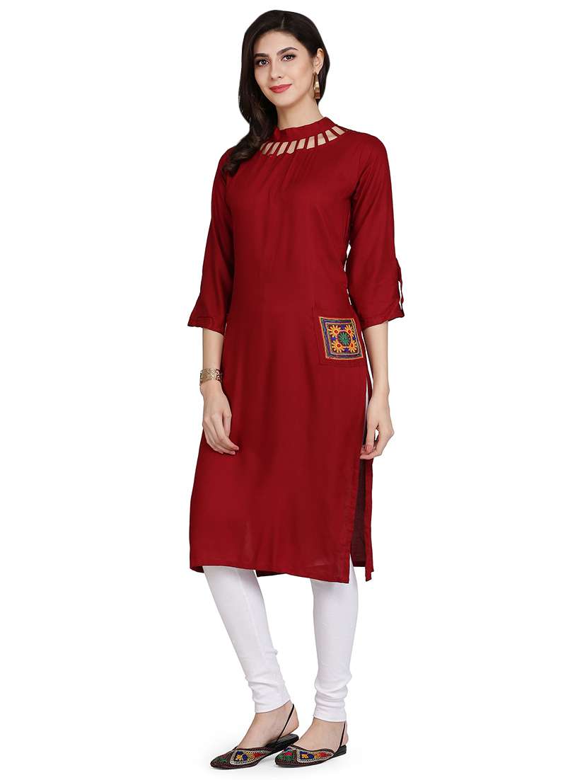women's straight kurta - 17113559 -  Standard Image - 1