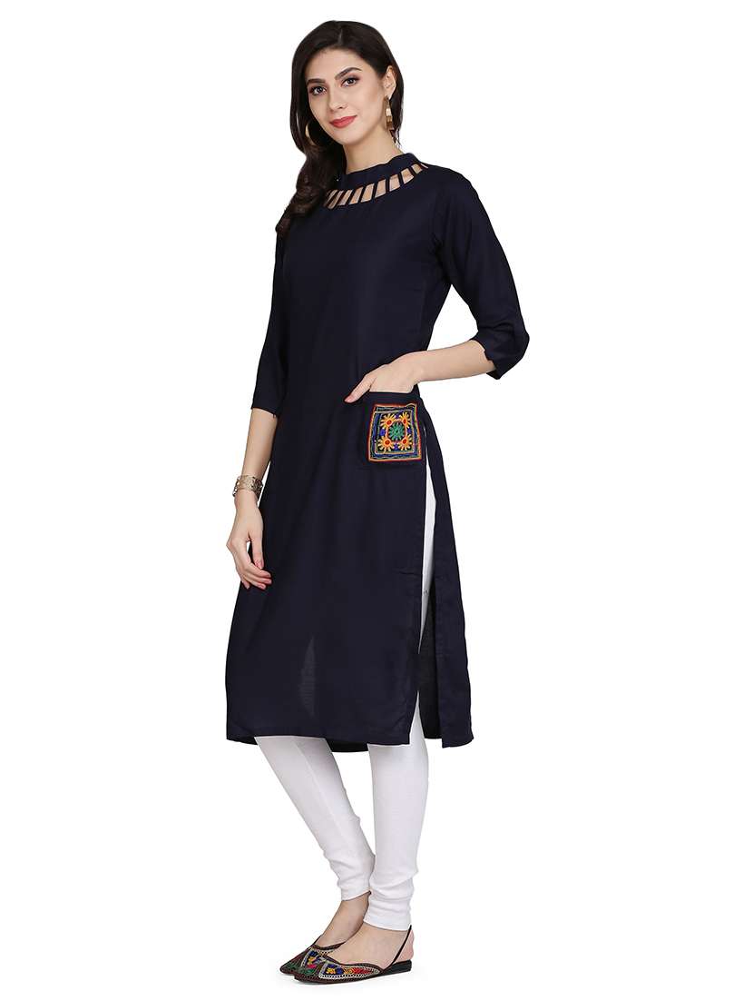 women's straight kurta - 17113560 -  Standard Image - 1