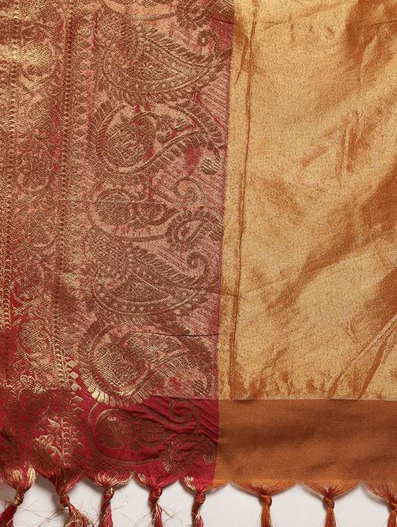 solid kanjivaram saree with blouse - 17116275 -  Standard Image - 4