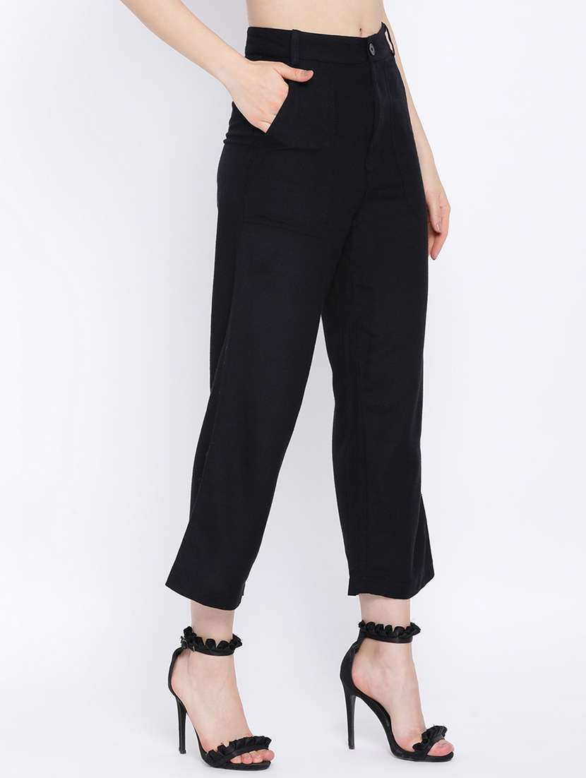 slit pockets flat front trousers  - 17116349 -  Standard Image - 1