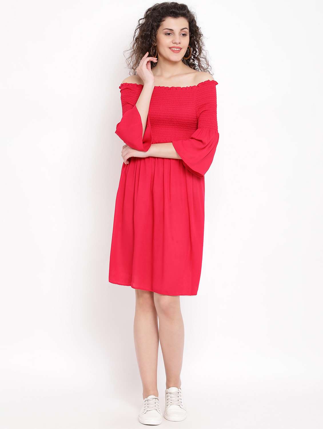 women's shift solid dress