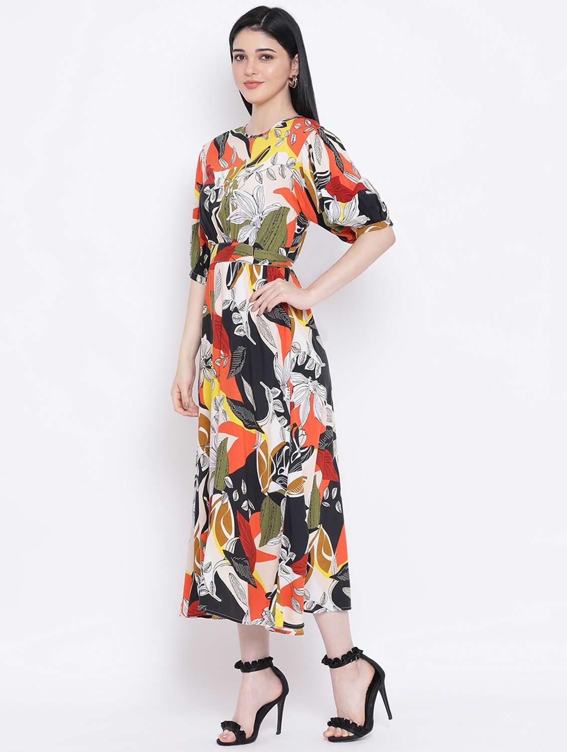 women's printed dress - 17116369 - Standard Image - 1