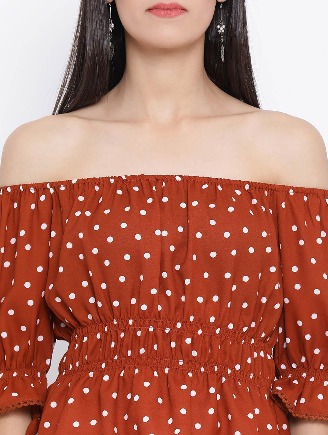 off shoulder peplum top - 17116495 - Standard Image - 4