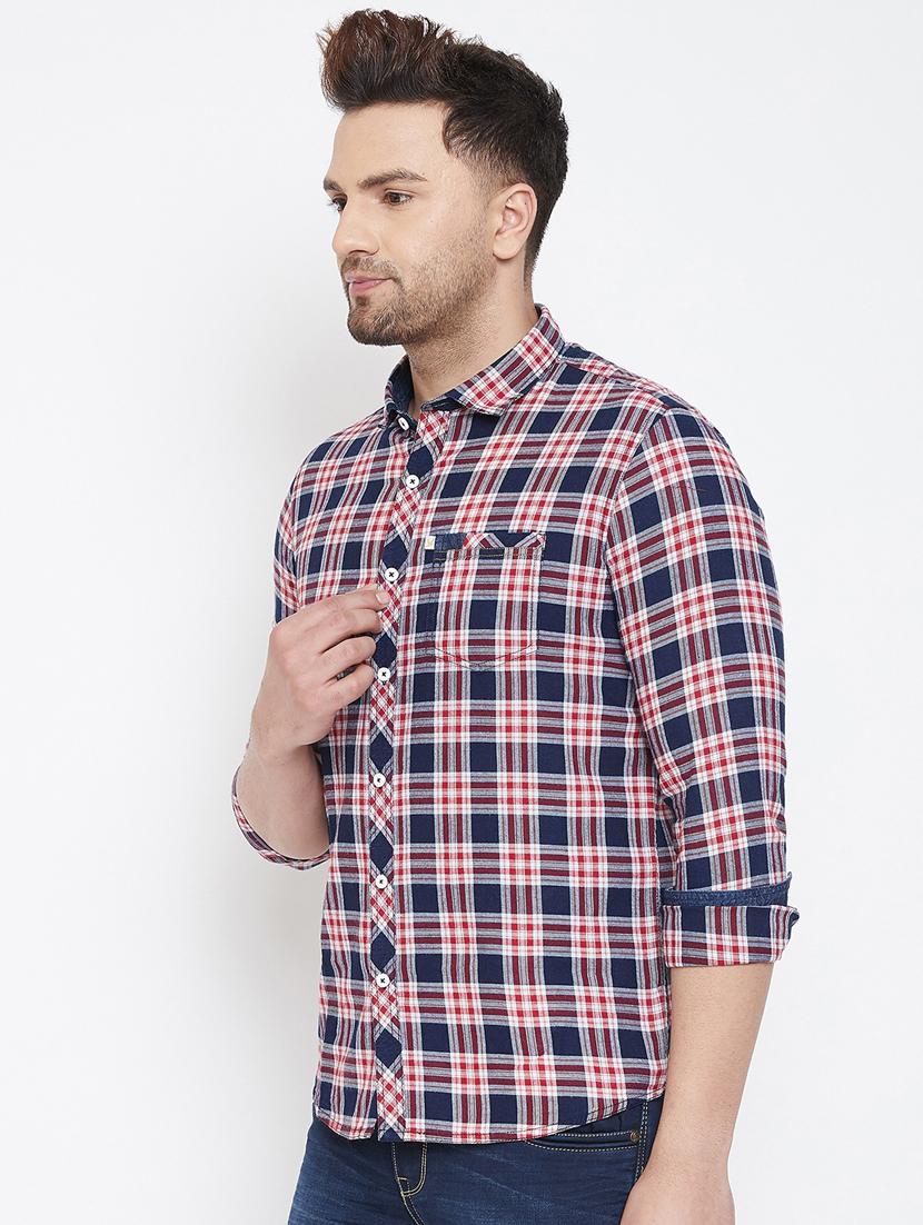 red checkered casual shirt - 17118857 - Standard Image - 1